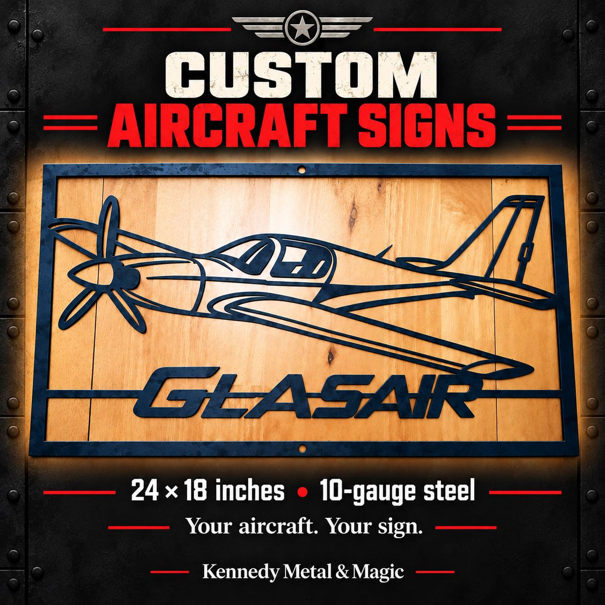 Custom Aircraft Metal Sign — A Gift for Aviation Lovers